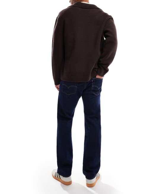 Levi's – Ciemnoniebieskie proste jeansy 501 Original, 3 z 5