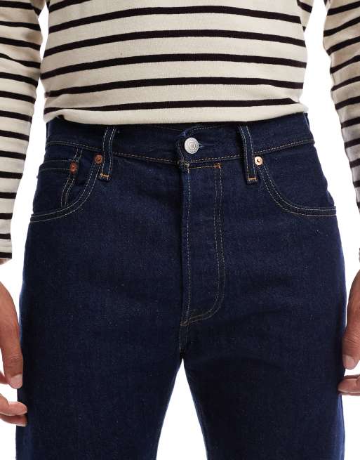 Levi's – Ciemnoniebieskie proste jeansy 501 Original, 4 z 5