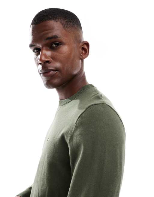 Levi's – Ciemnozielony sweter z lekkiej dzianiny z logo Batwing, 5 z 5