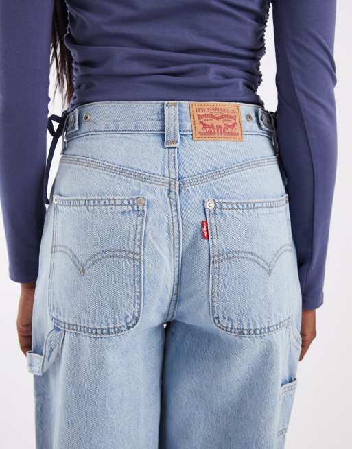 Levi's cinch baggy denim jeans in light wash, 4 of 5