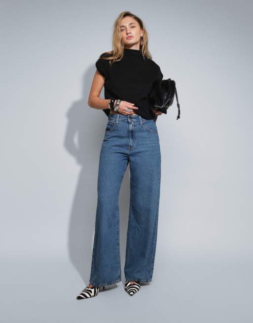Levi's cinch baggy denim jeans in mid wash, 3 of 5