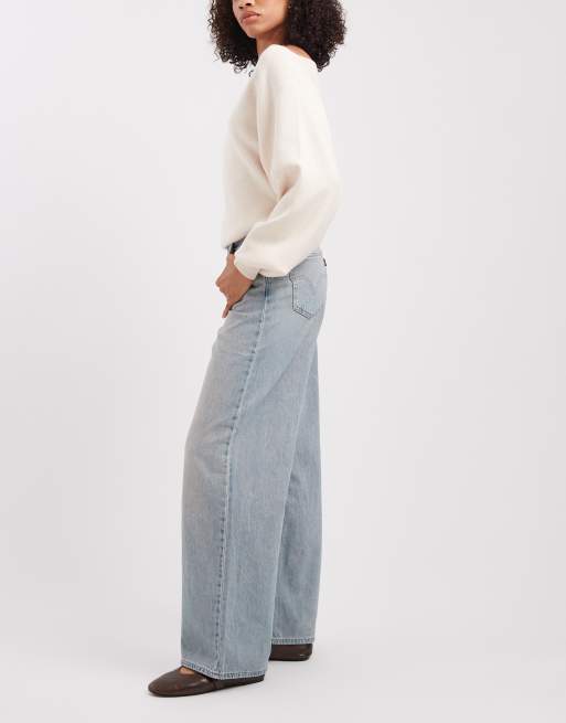 Levi's cinch baggy jeans i syrevasket blå denim, 2 af 5