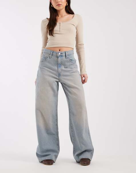 Levi's cinch baggy jeans in acid wash blue - view 1