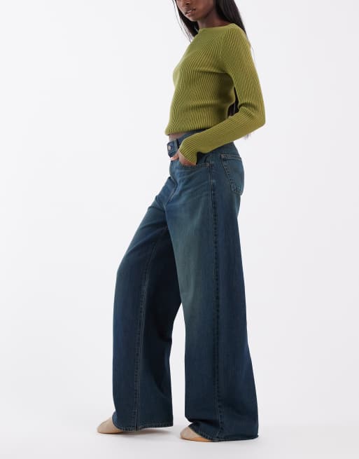 Levi's cinch baggy jeans in dark blue, 2 of 5