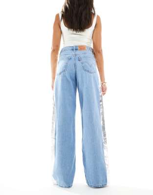 Levi's Cinch Baggy Jeans With Foil Panel In Blue