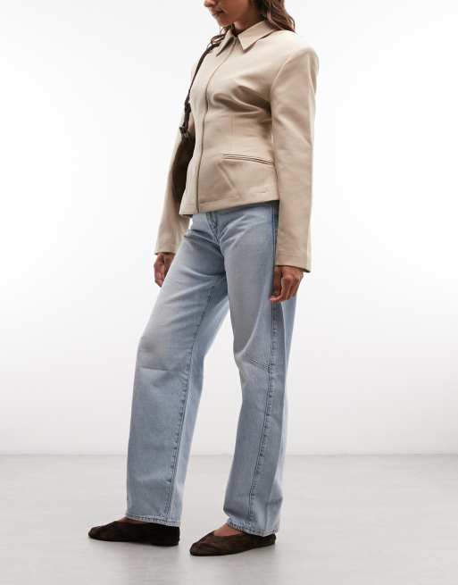 Levi's - Cinch Barrel - Jeans bombati lavaggio candeggiato stretti in vita, 2 di 5