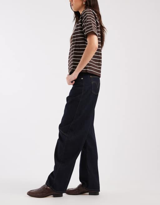 Levi's cinch barrel jeans i svart denim, 3 av 5