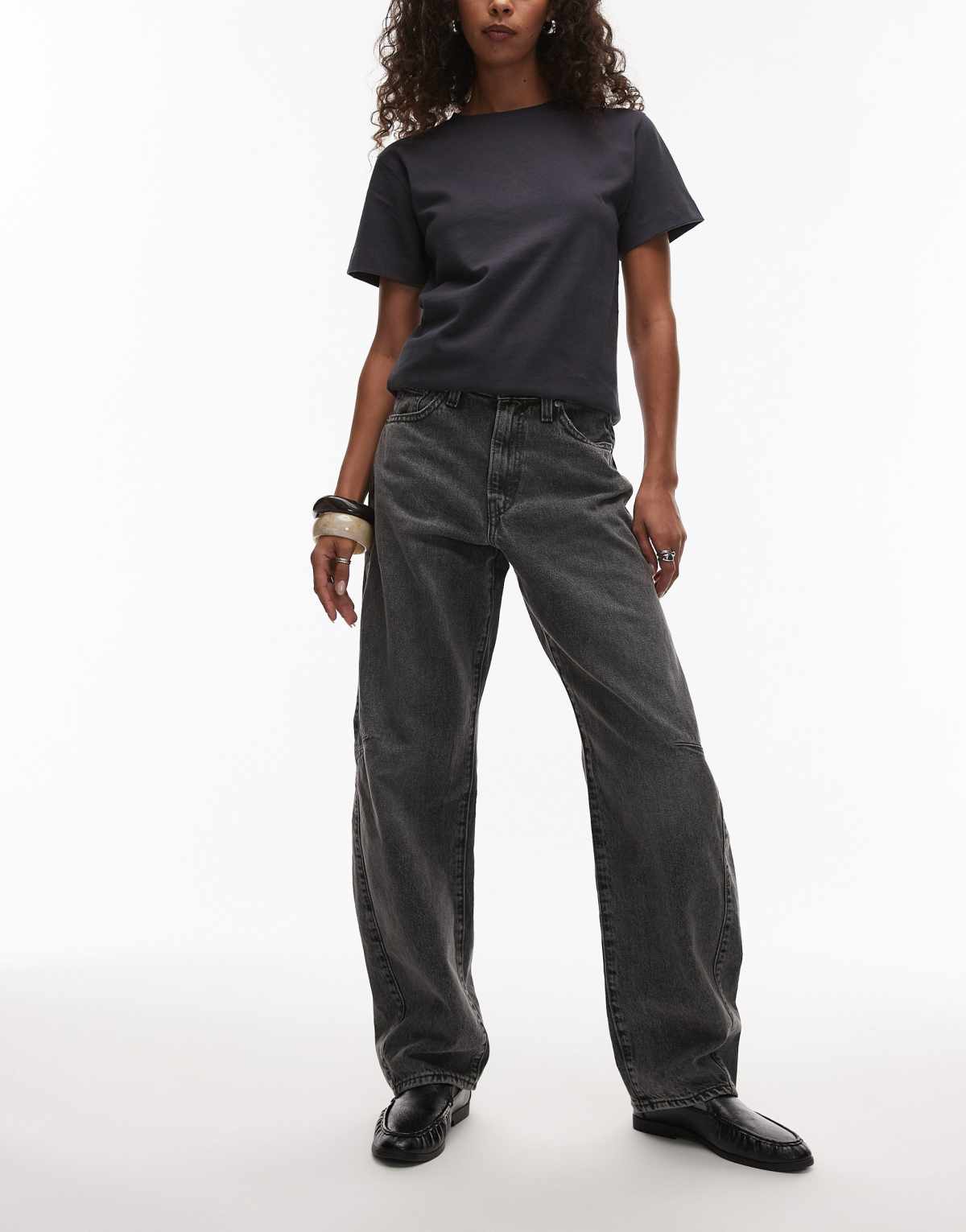 Levi's cinch barrel jeans in washed black