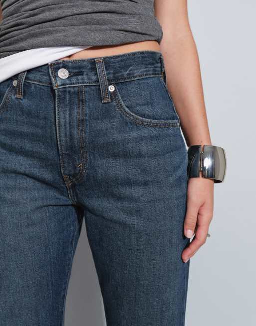 Levi's cinch flare denim jeans in blauw, 5 van 5