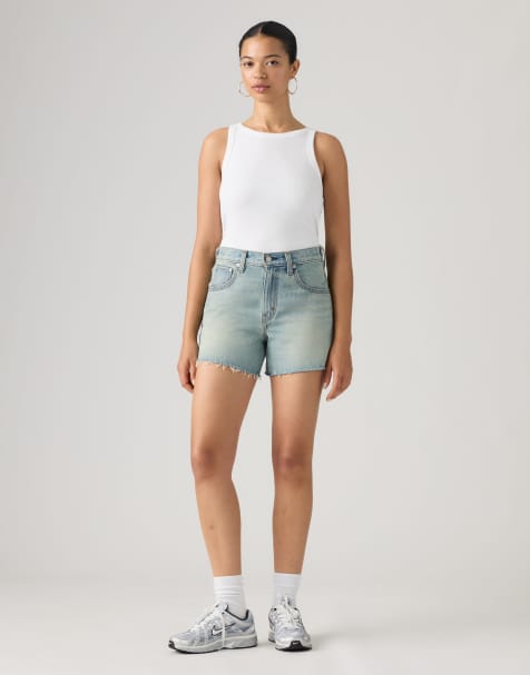 Levi's Cinch mid-thigh shorts in blue - view 1