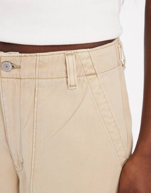 Levi's cinch vida byxor i linneblandning i cream, 4 av 5