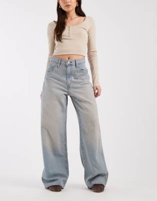 Levi's - Cinch - Weite Jeans in blauer Acid-Waschung