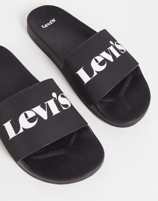 Levi's - Claquettes à inscription logo - Noir