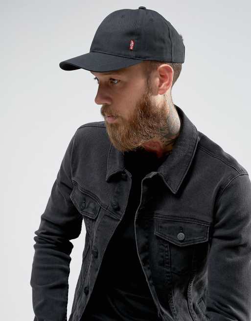 Levi's - Black Classic Twill Red Tab Baseball Cap