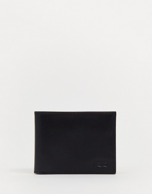 Levi's Classic Batwing logo bifold wallet in black