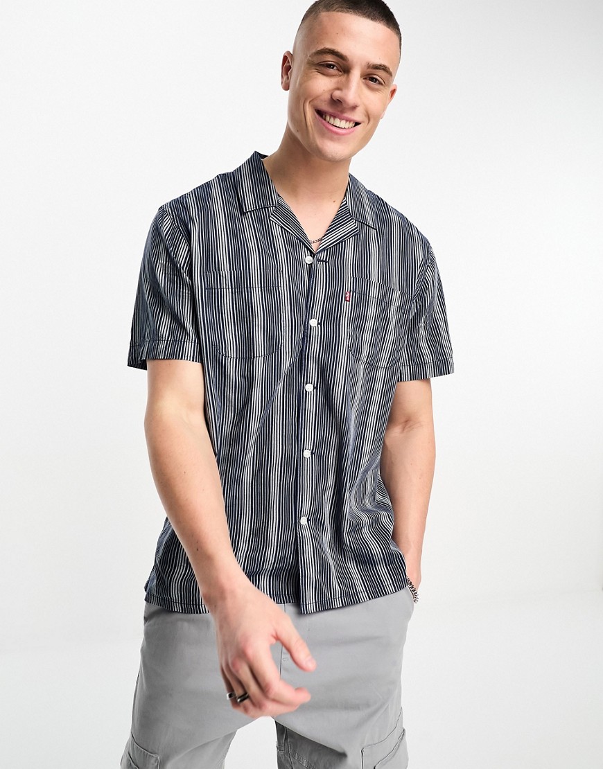 Levi's Classic Camper short sleeve shirt in blue stripe