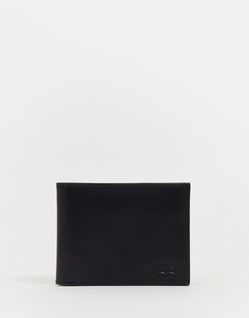 Levi's -  Classic - Portafoglio a libro nero con logo batwing