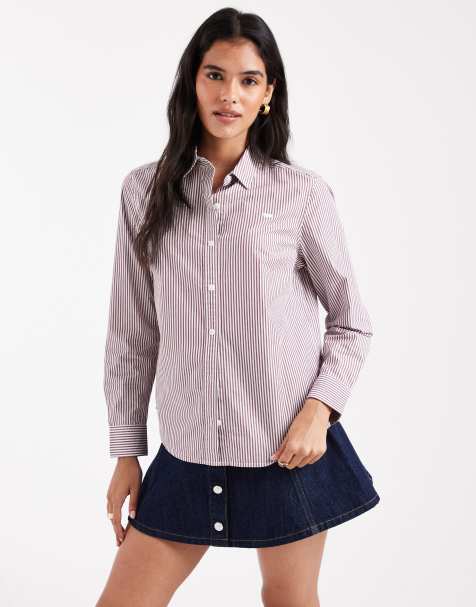 Levi's – Classic – Rödrandig, avslappnad skjorta - view 1