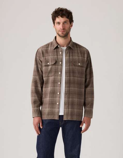 Levi's Classic - Worker Sunset Blue - Camicia in velluto a coste marrone - view 1