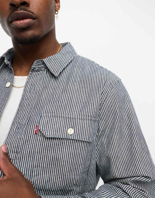 Levi s Classic Workwear Capsule shirt in blue stripe with pockets