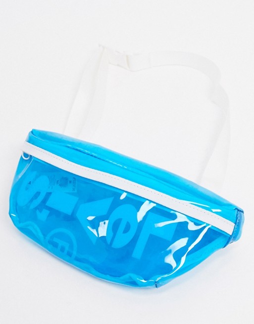 Levi's clear bumbag in blue