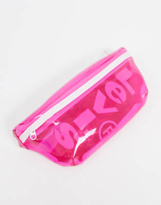 clear pink bum bag