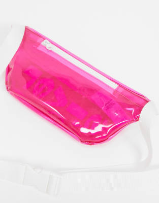 clear pink bum bag