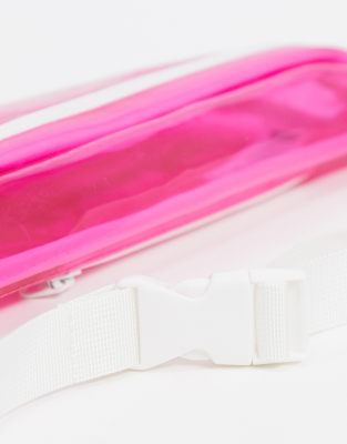 clear pink bum bag