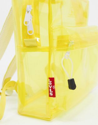 clear neon backpack in clear yellow | ASOS