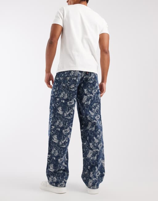 Levi's co-ord 578 printed baggy jeans in blue , 2 of 5