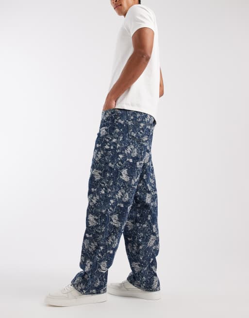 Levi's co-ord 578 printed baggy jeans in blue , 3 of 5