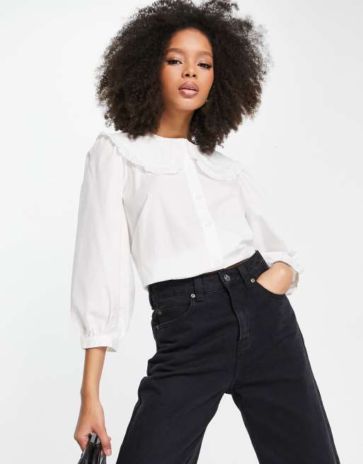 Levi s collar blouse in white