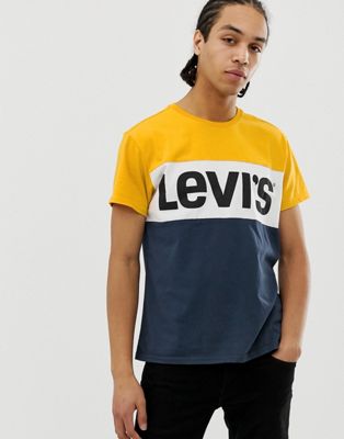 levis color block t shirt