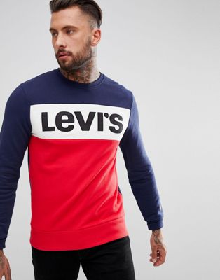 levis hoodie color block 