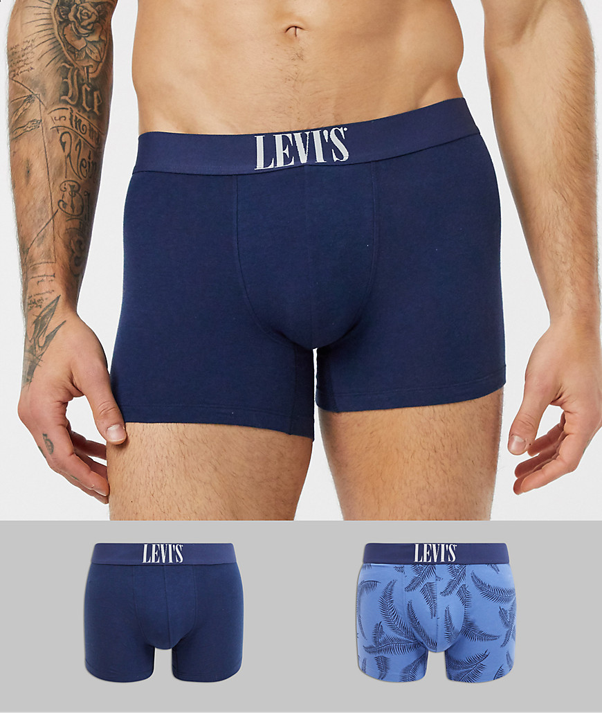 Levi's - Confezione da 2 boxer blu a fiori