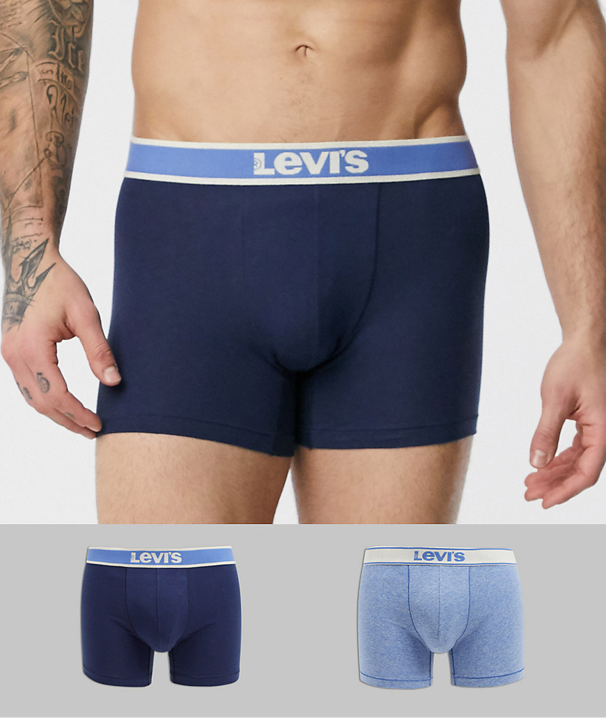 Levi's - Confezione da 2 boxer blu