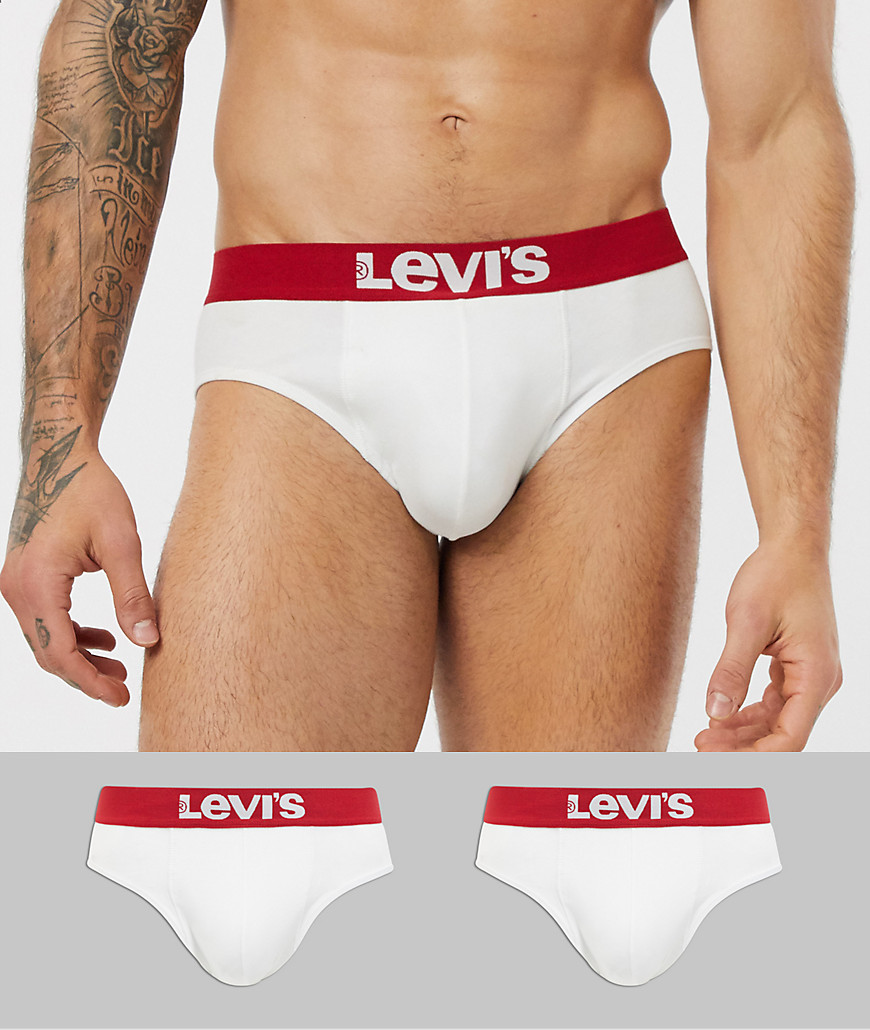 Levi's - Confezione da 2 slip bianchi-Bianco
