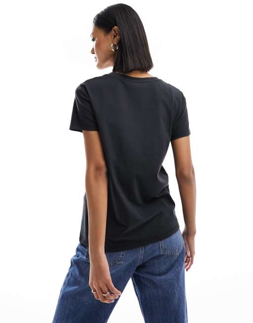 Levi's - Confezione da 2 t-shirt bianca e nera con scollo a V e logo piccolo, 3 di 4