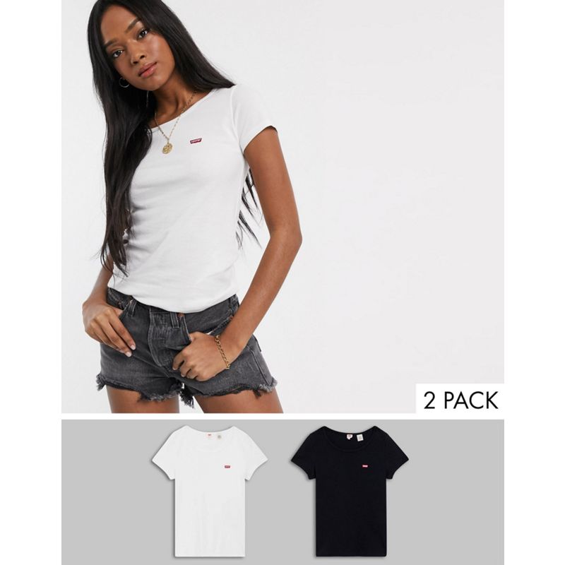 Levi's - Confezione da 2 T-shirt nero e bianco