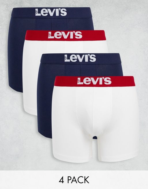 Levi's - Confezione da 4 boxer aderenti multicolore con logo