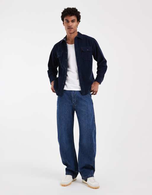 Levi's cord double pocket shirt in dark blue, 3 of 5