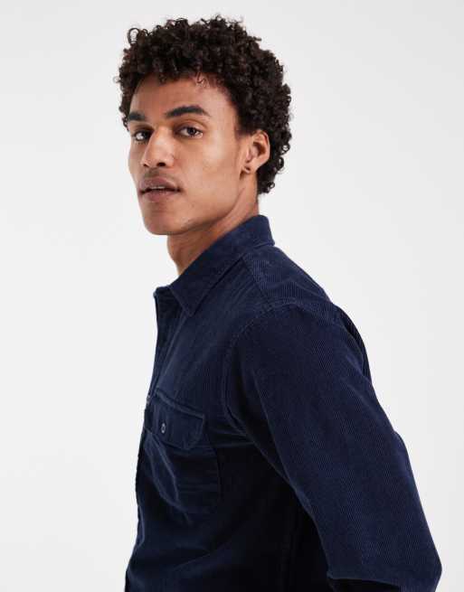 Levi's cord double pocket shirt in dark blue, 4 of 5