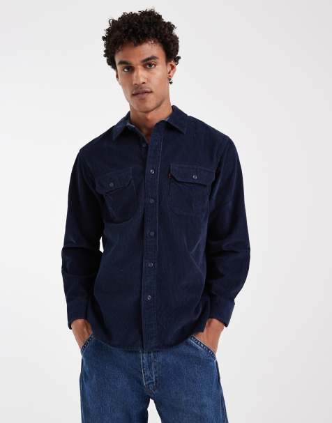 Levi's Cord-Hemd mit doppelter Tasche in Dunkelblau - view 1