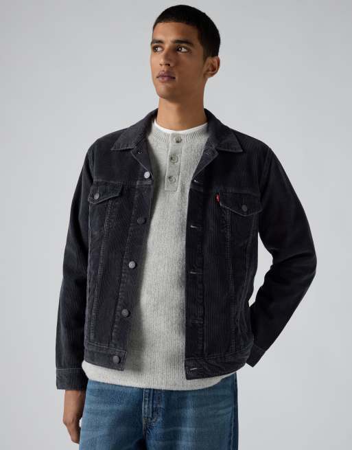 Levi's Corduroy trucker jacket in black, 3 of 4