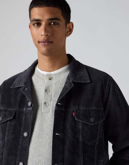 Levi's Corduroy trucker jacket in black, 4 of 4