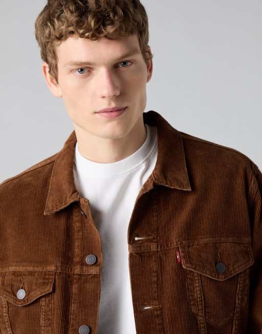 Levi's Corduroy trucker jacket in brown, 3 of 4