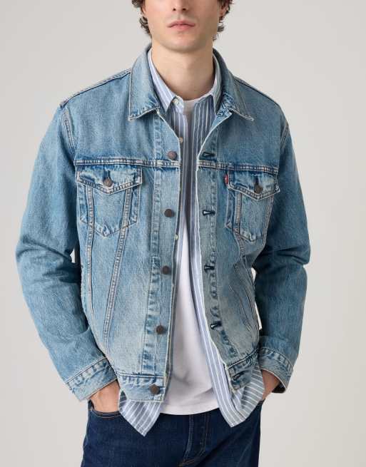 Levi's Corduroy trucker jacket in dark blue, 3 of 4