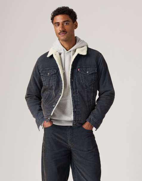 Levi's Corduroy type iii sherpa trucker jacket in brown - view 1