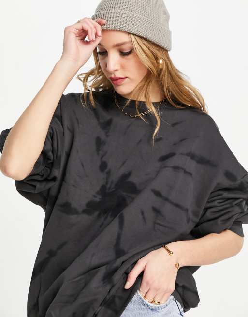 Levi's crew neck sweater in wash black tie dye