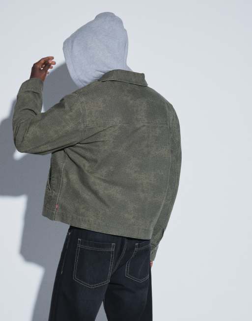 Levi's cristobal printed harrington jacket in khaki, 5 of 5